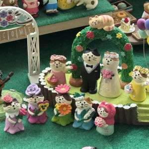 Zakka งานแต่งงานคนรักแมวของขวัญคู่ใหม่เค้กตกแต่งรถ Ins งานฝีมือเรซิ่นมินิเดสก์ท็อปเครื่องประดับโมเดิร์น Minimalist สไตล์