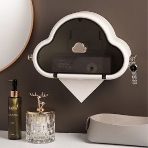 BSshop กล่องใส่ทิชชู่ในห้องน้ํา แบบกันน้ํา เก็บของได้ ติดผนัง มี3สี