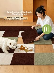 DISHEMEI | Detachable Waterproof Pet Friendly Carpet