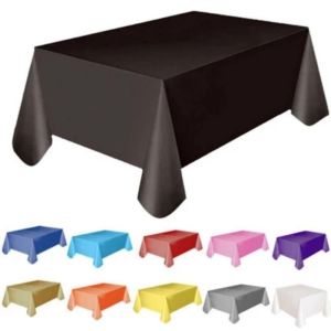 Table Cover Plain Disposable Party Tablecloth PE Plastic Cloth Birthday Happy Party Needs
