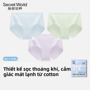 Secret World | Quần Lót Mid-Waist Kháng Khuẩn Thoáng Khí Làm Mát