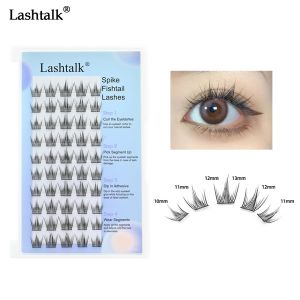 Lashtalk Clearance Deals DIY Spike Fishtail Cluster Eyelash Extension 10 Lines 10-13mm From Nagaraku Dovetail Segmented Lashes Volume Natural Lighter Bundles Makeup Tools Halloween