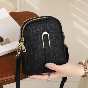 Lightweight Mini Crossbody Phone Bag for Women Elegant Simple Design PU Material Vertical Shape Fashionable Trendy Style
