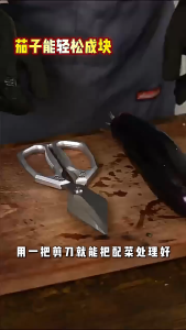 Keranixy Stainless Steel Kitchen Scissors Multifunctional Poultry Shears Cutter Fish Bone Butcher Meat Cutting Tool