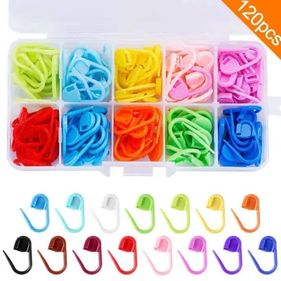 Multicolor Locking Stitch Markers Needle Clip