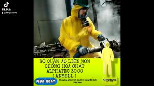 QUẦN ÁO CHỐNG HÓA CHẤTHƠI PHUN THUỐC BỤI CÔNG NGHIỆP HÓA CHẤT ALPHATEC 3000 SỬ DỤNG NHIỀU LẦN [CHÍNH HÃNG]( 1 BỘ )