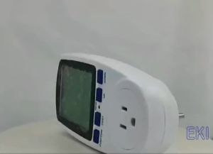 Digital Watt Power Meter Electric Monitor US 220V PlugSocket Voltage Wattmeter Power ConsumBackligh