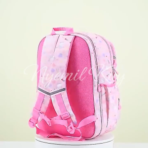 Tas Sekolah Anak Perempuan - Tas Ransel Backpack - Tas Sekolah Anak Remaja SD SMP SMA - Backpack Model Pelangi Free Gantungan