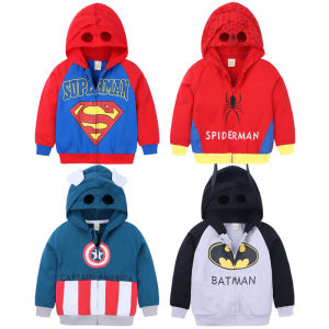 Childrens Clothing Fashion Spider Casual Hooded Jacket Childrens Zipper Cardigan Small and Medium-sized Baby Jacket Sweater