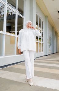 ELIZA BLOUSE KEMEJA WANITA POLO LINEN ATASAN WANITA KEKINIAN