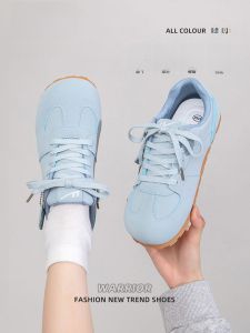 Warrior | Lightweight Blue Puff Sport Shoes For Women Student Friendly Casual Cross Buckle Low Top Shoes Comfortable Spring Autumn New Arrival
