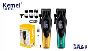 Kemei Km-1734 Hair Clipper 5w 2000mAh Battery Rechargeable 7500RPM Hair Salon Cutter Electric Ceramic Blade Cheap Hair Clipper
