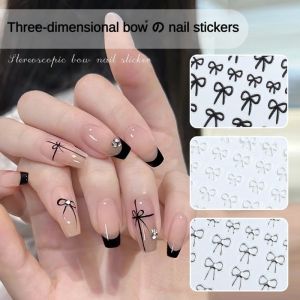 5D Three-dimensional Embossed Bow Nail Art Sticker Simple Bow Shaped Nail Decoration Stickers