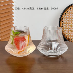 Retro Ice American Latte Glass Coffee Cup Whiskey Glass Foreign Liquor Cup Juice Cup Beverage Cup Transparent Unlead Glass Handmade