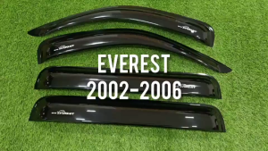 กันสาด คิ้ว คิ้วประตู ดำทึบ ฟอร์ด Ford Everest 2002 2003 2004 2005 2006 ใส่ร่วมกันได้ A