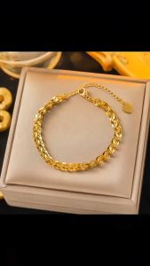 LADAMAS Gelang Titanium Rajut Untuk Gaya Daerah Untuk Harian GT17