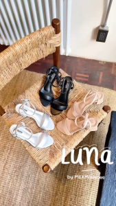 MILKMEshoes รองเท้าส้นสูงผู้หญิง รุ่น LUNA สูง 3 นิ้ว สายรัดส้น หนังนิ่มมาก ใส่สวยทุกโอกาส แมทช์ง่ายทุกลุค (ME789)