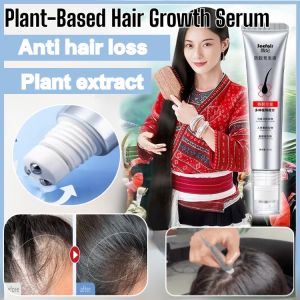 Plant Hair Growth Serum Anti-Hair Loss Liquid Roller Scalp Massage Treatment Hair Growth Liquid Hair Care Essential Oil