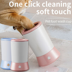 Pet Portable Dog Paw Washer Automatic Pet Paw Massage Quick Cleaner for Easy and Effective Muddy Paw Cleaning for Dogs and Cats