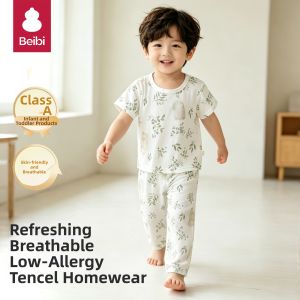 BEIBI | Girls Summer Lightweight Modal Pajamas Set