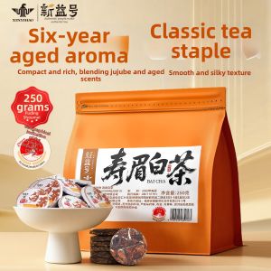 XINYIHAO | Fuding White Tea Mix Monthly White Aged Tangerine Peel Old White Shou Mei Mini Cake