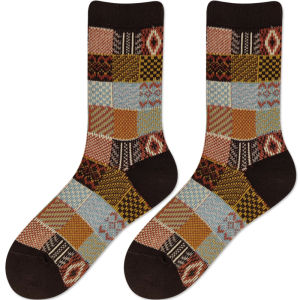 UPMORN | Colorful Retro Pattern Knitted Socks