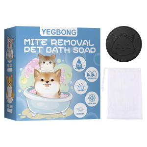 Pet Acarid Bath Soap，Pet Mite Bath Soap Dog and Cat Deodorant Cleaning Bath Supplies Natural Anti-Itch Dog Deet Soaps Moisturizing Soothing