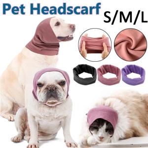 Pet Ear Cover Noise-proof Pet Headscarf For Dog Cat Grooming Bathing Soft Warmth Head Wrap