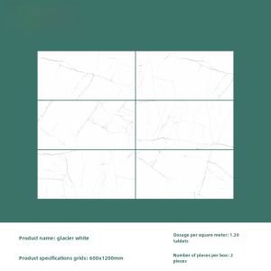 Italy 600x1200 Glacier White Ceramic Tile Living Room Bedroom Floor Tile Bathroom Kitchen Balcony Wall Tile