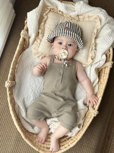 Summer Lightweight Haff Weave One-Piece Boys Romper
