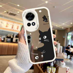Huawei Nova14 Phone Case Mirror Surface Funny Cat Nova13Pro Makeup Mirror Nova8 Full Cover 10/11 12ultra Womens New Model 9z Soft Silicone SE Anti-Fall