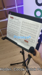 Musik Stand Book Partitur Sheet Buku Besar With Mic Holder