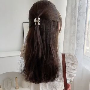 Korean Pearl Hair Claws Transparent Hair Crab Hair Clip New Trend Ins Girl 韩式网红小号珍珠发抓夹透明头饰发夹