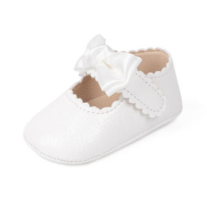 KIDSUN 0-18M Spring Baby Girls Shoes Casual Bowknot Dress Shoes Flats Anti-Slip Party Wedding Princess Baby Shoes