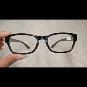 Kacamata Plus +1.00 s/d +3.00 Untuk Pria & Wanita Frame Kotak Warna Hitam Glossy RABUN DEKAT Frame Ringan Gaya Simple Casual - FREE KOTAK KACAMATA