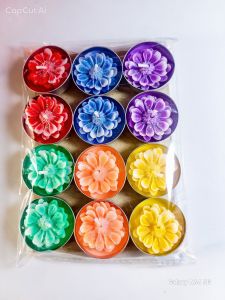 Nến thơm hình hoa hương lài 2h - Dùng dâng hương cúng Phật hoặc decor phòng thư giãn khử mùi