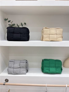 Miss Korean Bag New Arrival Woven Soft Nylon Crossbody Shoulder Bag Womens Tote Bread Small Square Bag