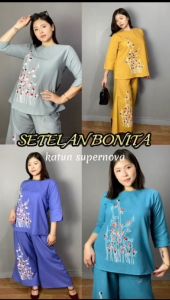 Setelan Bonita - MM Fashion (MM) - Ukuran M-3XL - Matt Katun Supernova