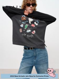 URLAZH | 2026 New American Vintage College Style Contrast Color Raglan Sleeve T-Shirt