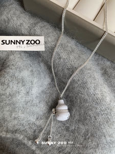 SunnyZoo Chinese Style Gradient Gourd Necklace Unique Design Everyday Sweater Chain Alloy Material Single Layer Online Exclusive