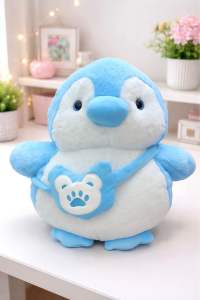 Gấu Bông Chim Cánh Cụt Đeo Túi Dễ Thương Túi Có Thể Tháo Rời Thú Nhồi Bông Mềm Mại Quà Tặng & Trang Trí Đáng Yêu