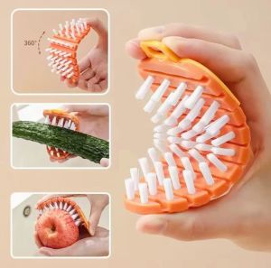 Sikat Pembersih Buah Sayuran Fleksibel Sikat Wortel Multifungsi