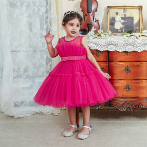 lontakids Toddler Baby Girls Ruffle Ball Gown Party Pageant Lace Dresses 1-11 Years