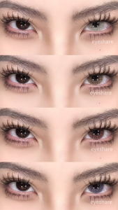 1 cặp Eyeshare Kính áp tròng SEATTLE Nâu/Hồng/Xám/Tím Ống kính màu hồng dễ thương Thời trang lens
