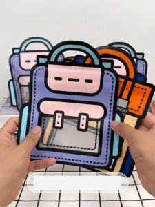 Local Stock Cartoon School Bag Shape Candy Bag Cookie Bag Party Gift Bag Children Kids Birthday Party Snack Favors Packing Supplies