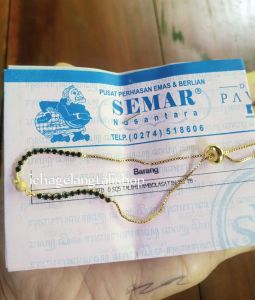 gelang serut bola satin 0 1 gram semar nusantara