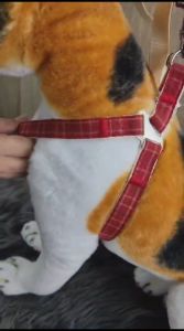 Pet Harness Dog Cat / Tali Tuntun Anjing Kucing Kelinci Uk. L - Denim kotak