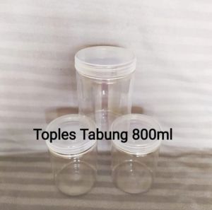 ( ISI 6 PCS ) Toples Tabung 800ml / Toples Kue / Toples Nastar / Toples Silinder