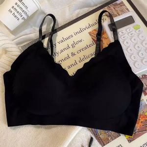 Disposable Travel Bra Womens Black Seamless Gathered Underwear with Button No Wash Independent Packaging Sterilized Innerwear