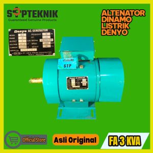 ALTENATOR ATAU DINAMO LISTRIK TIPE FA 3 KVA 220 VOLT 1PHASE MERK DENYO ORIGINAL